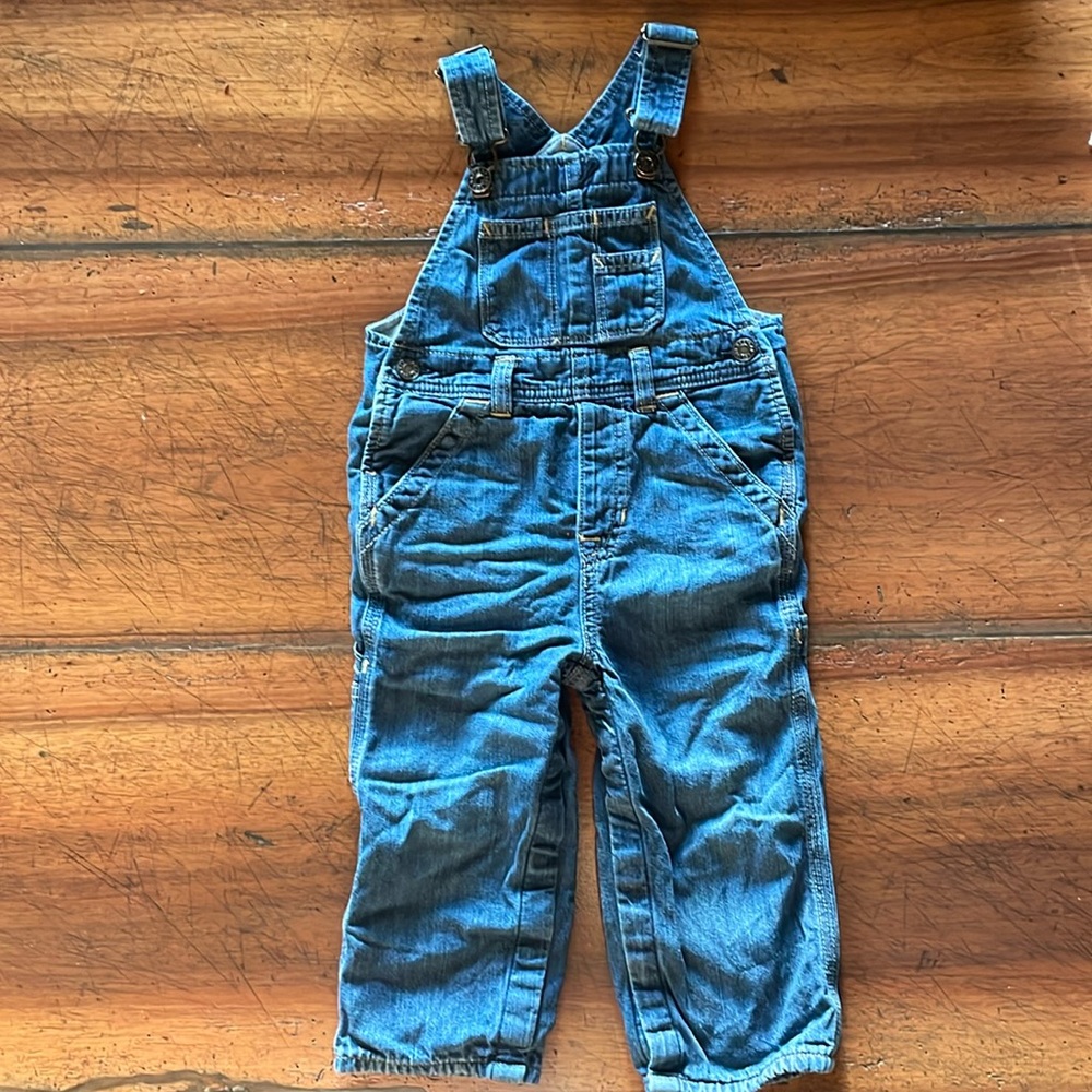 BABY GAP | lined denim overalls | 18-24 month